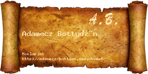 Adamecz Bottyán névjegykártya